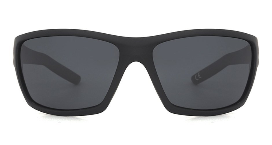 Pacific Polarised Next Sunglasses Satin Black Frame Grey Lens