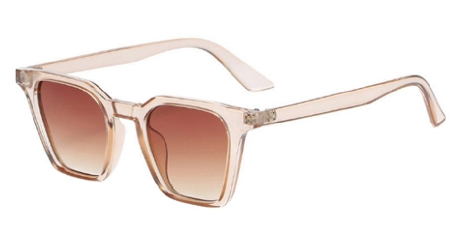 Pacific Polarised Hazel Sunglasses Xtal Champagne Frame Brown Grad Lens