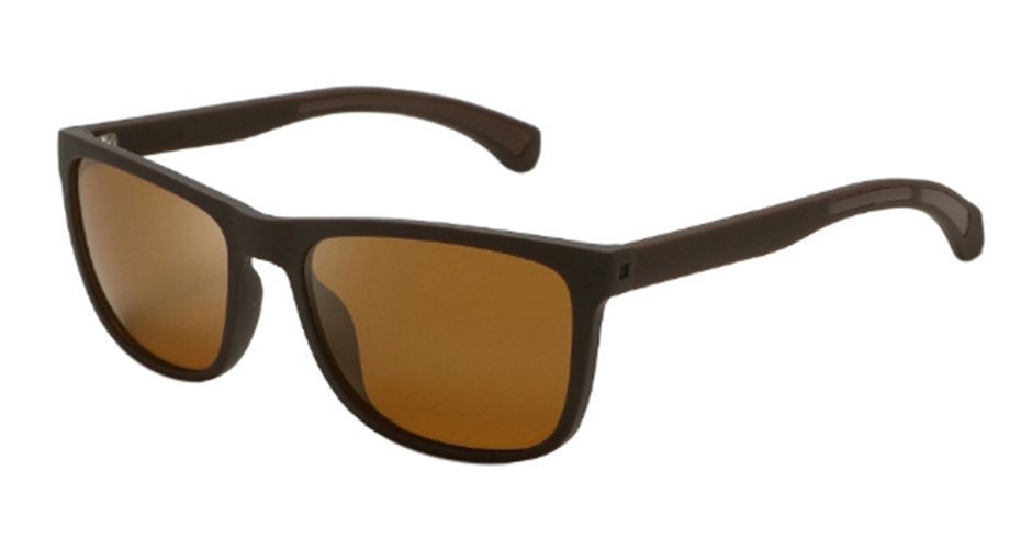 Pacific Polarised Bongo Sunglasses Satin Brown Frame Brown Lens
