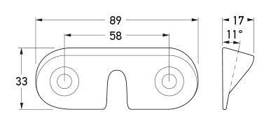 Hella Marine DuraLED Angle Mount Bracket