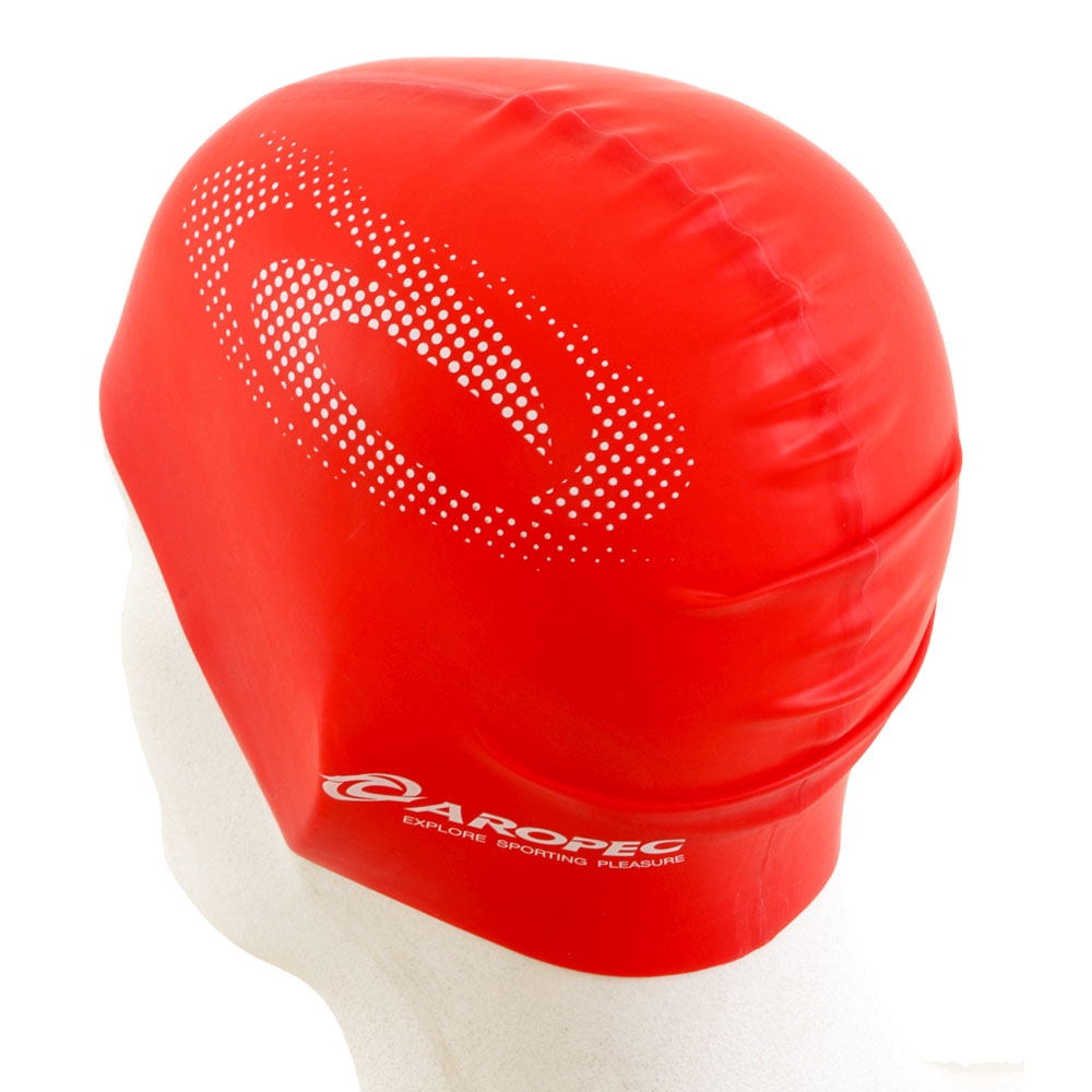 Aropec Adult Silicone Volume Swim Cap Red