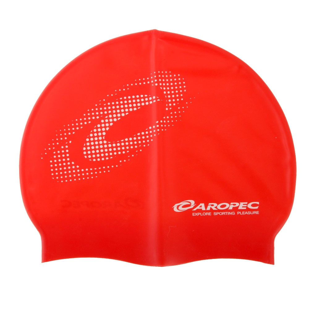 Aropec Adult Silicone Volume Swim Cap Red