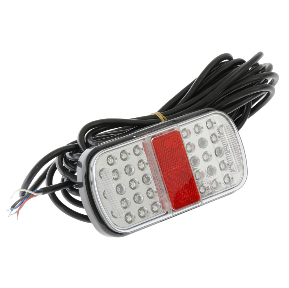 Trailparts LED Trailer Lamp Kit 160mm M/V NPL Rectangle 8m Cables