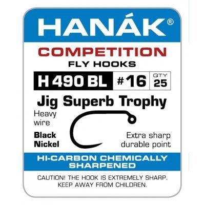 HANAK Competition H490BL Barbless Fly Hooks Qty 25