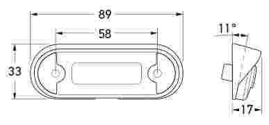 Hella Marine DuraLED Trailer Flush Mount Number Plate Insert
