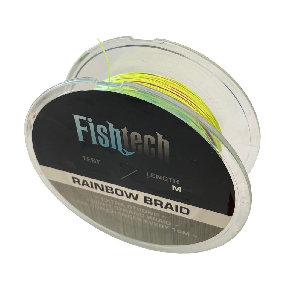 Fishtech Rainbow 8-Strand Multi-Colour Braid 150m