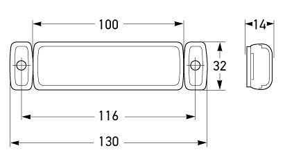 Hella Marine LED Side Marker Lamp Amber 24v 1w