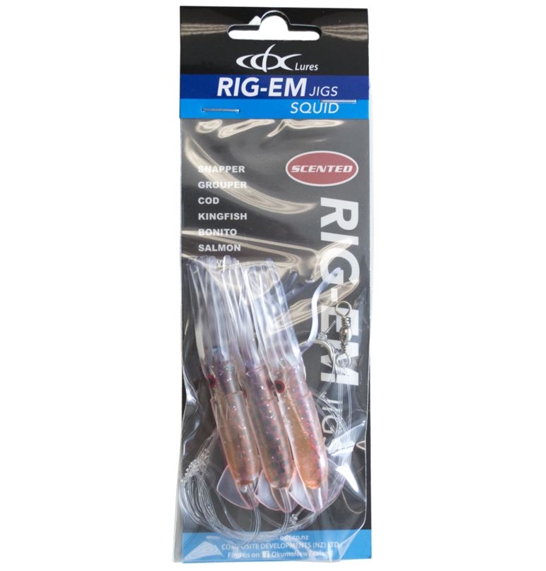 CDX Rig-Em Squid Flasher Rig 9cm Qty 3