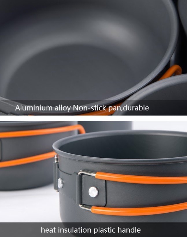 Naturehike 4-Piece Camp Cooking Set Carbon