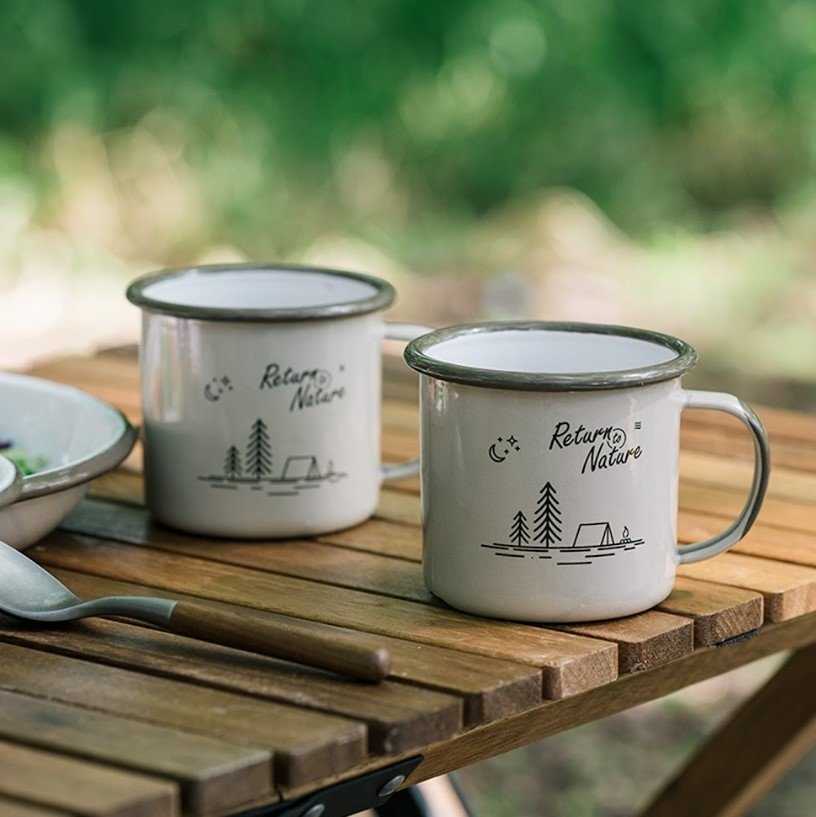 Naturehike Enamel Mug 95mm Khaki Qty 1