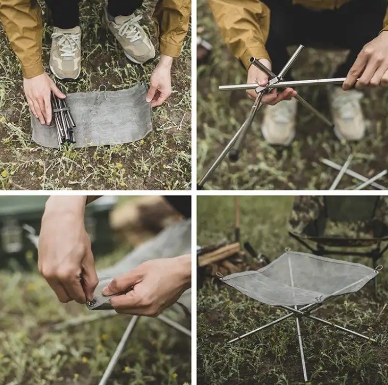 Naturehike Stainless Folding Campfire Stand