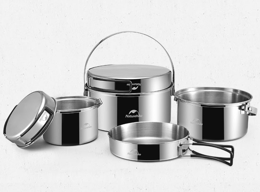 Naturehike Stainless 3-Piece Camp Cooking Set