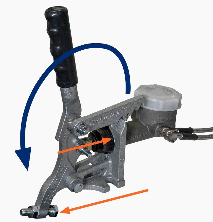 Trailparts Braked Hydraulic 1 7/8'' Override Coupling - 2500kg 3/4in Folding Handle