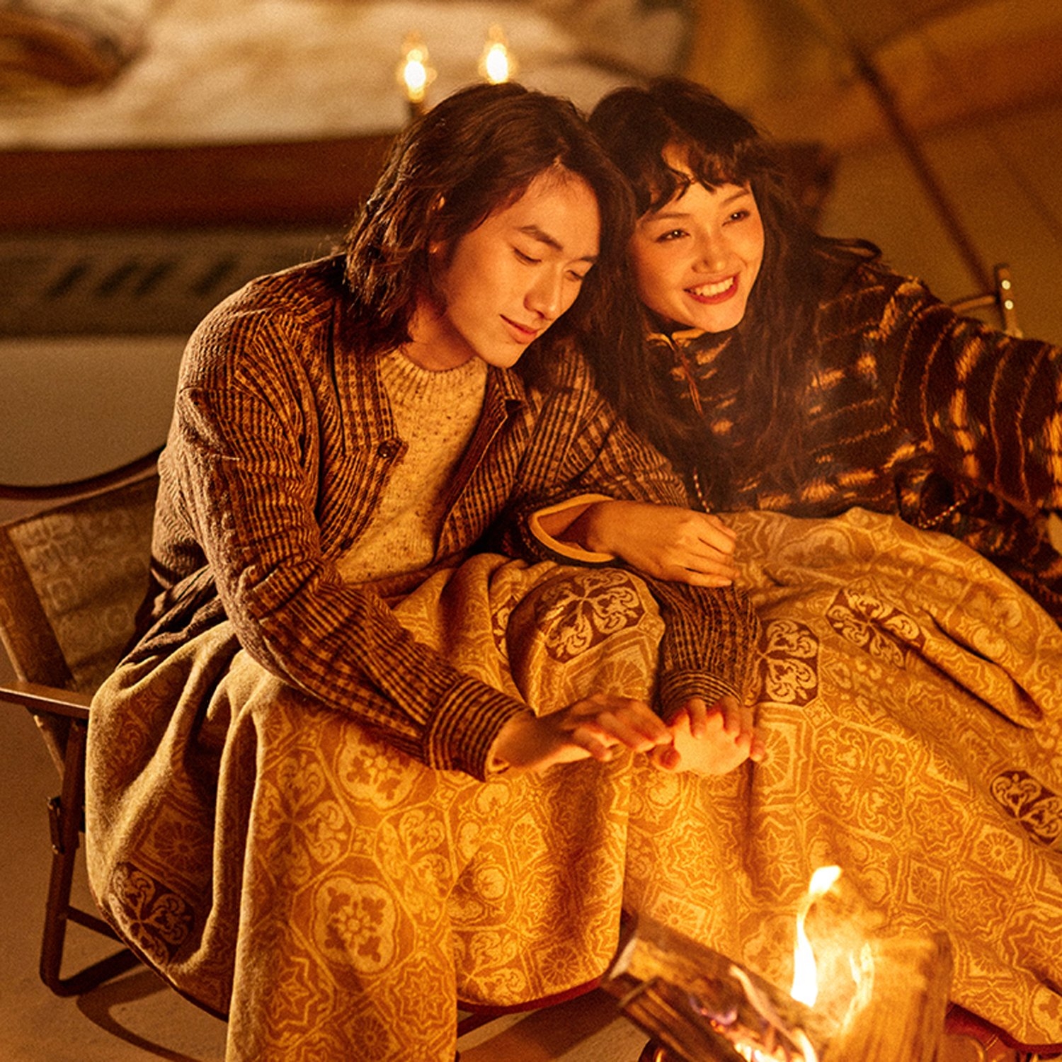 Naturehike Multi-Use Wool Blend Blanket Caisson Pattern