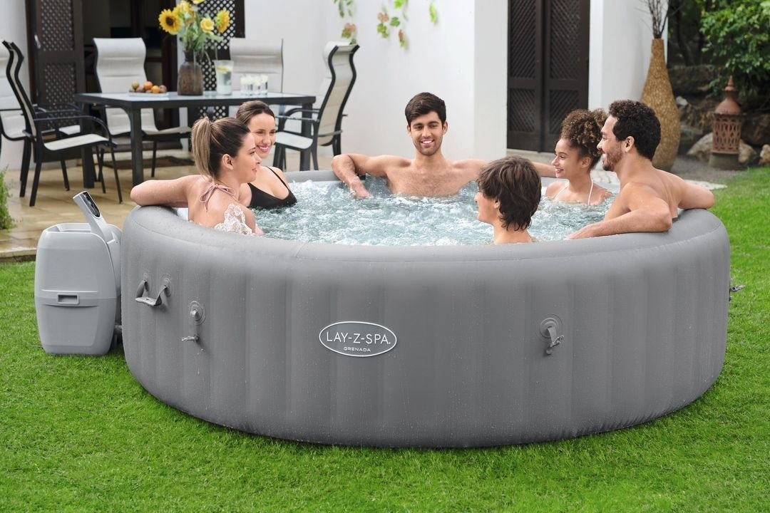 Lay-Z-Spa Grenada Airjet Portable Inflatable Spa Pool 2.36m 1350L