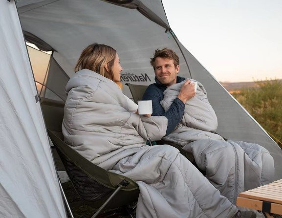 Naturehike 15C Double Sleeping Bag with Pillows Grey