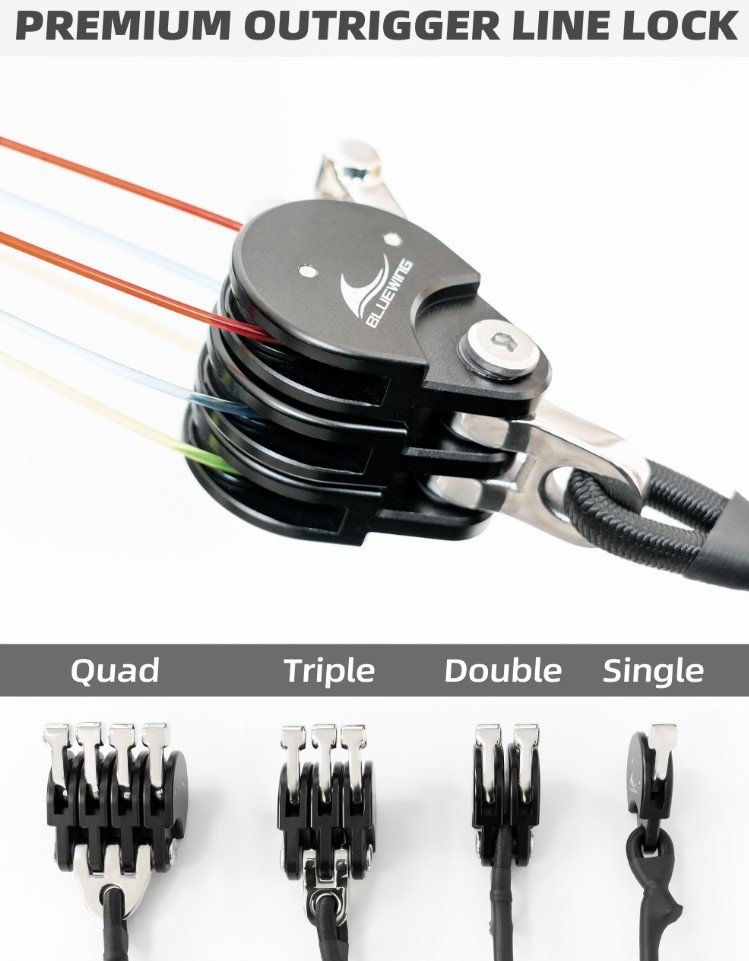 BlueWing Bluewater Alloy Outrigger Halyard Lock Pulley