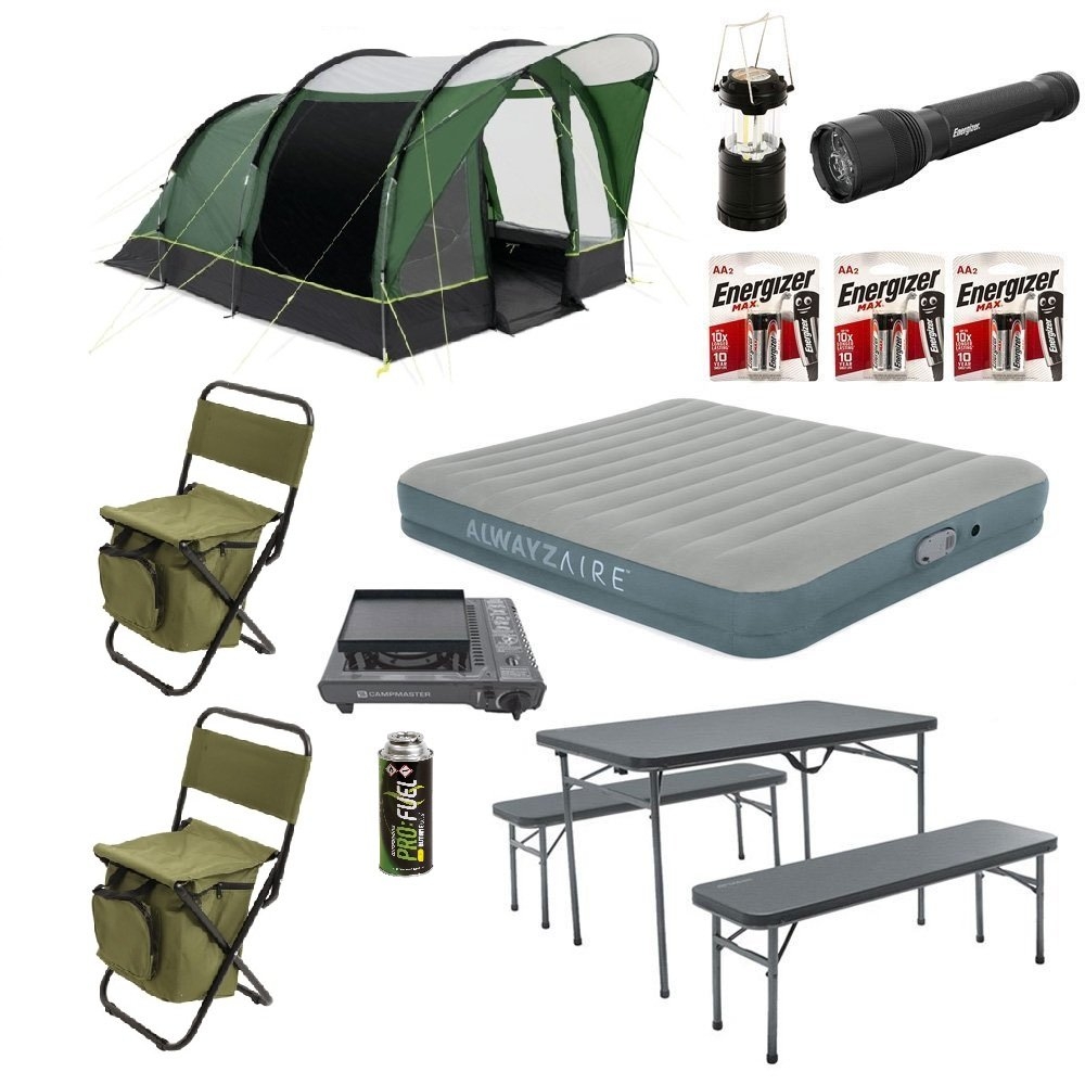 Kampa Brean 4 Person Tent Camping Package
