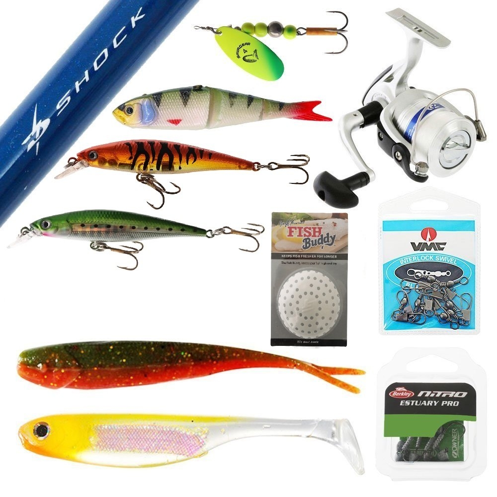 Daiwa D-Shock Freshwater Spinning / Softbait Tackle Package 6ft 6in 2-6kg 3pc