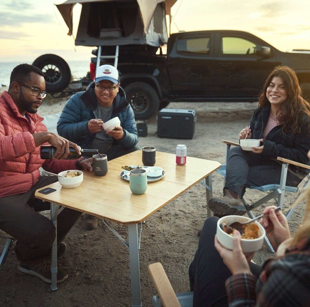 Dometic GO Lightweight Adjustable Compact Bamboo Camping Table - Returned Unit