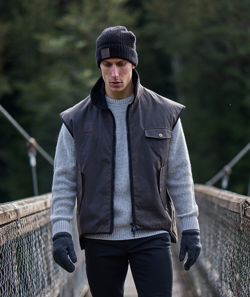 Swanndri Wool Gloves with Fleece Lining Charcoal Marle