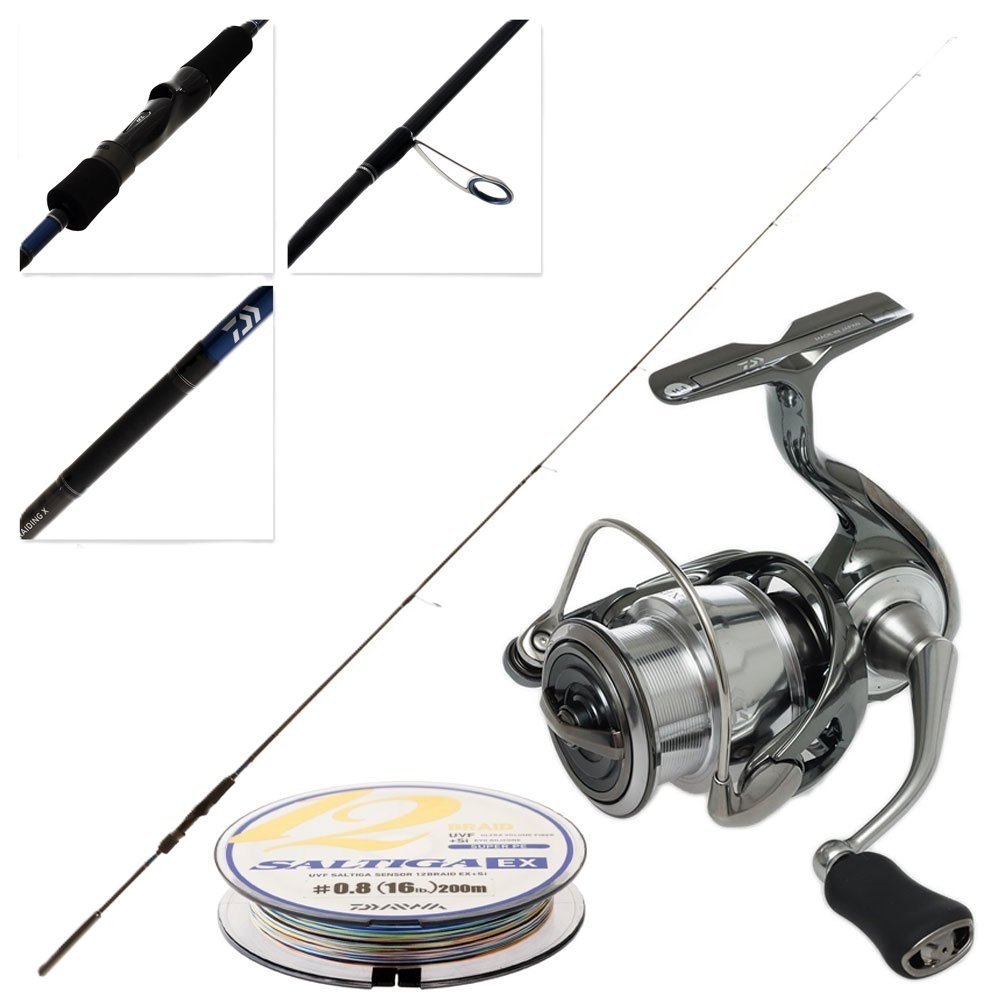 Daiwa Exist LT2500 TD Tierra Light Soft Bait Combo with Braid 7ft 6in 2-5kg 2pc