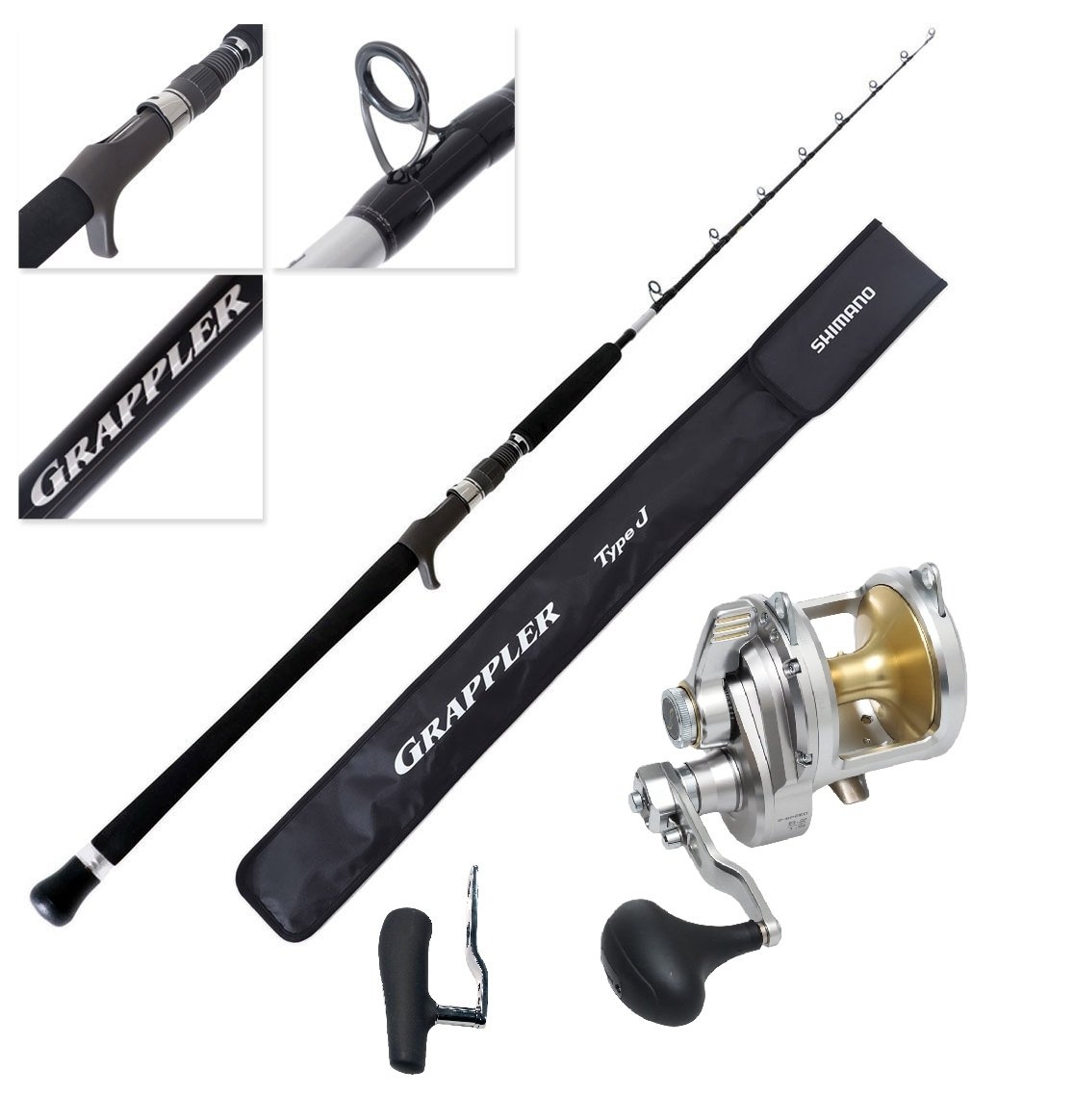 Shimano Talica 20A 2-Speed Grappler Tuna Jigging Combo 5ft 3in PE8 2pc