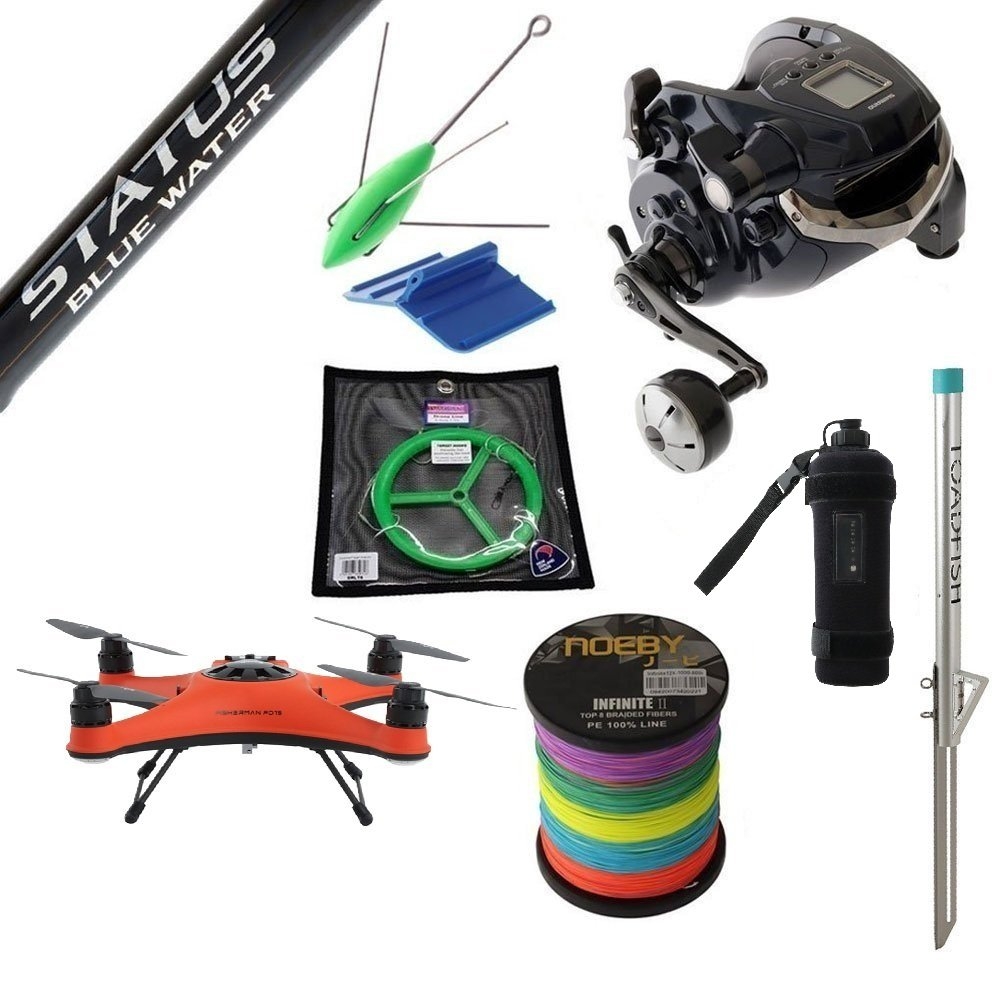 Swellpro FD1S Shimano Forcemaster Electric Drone Fishing Package 8ft 24kg 2pc