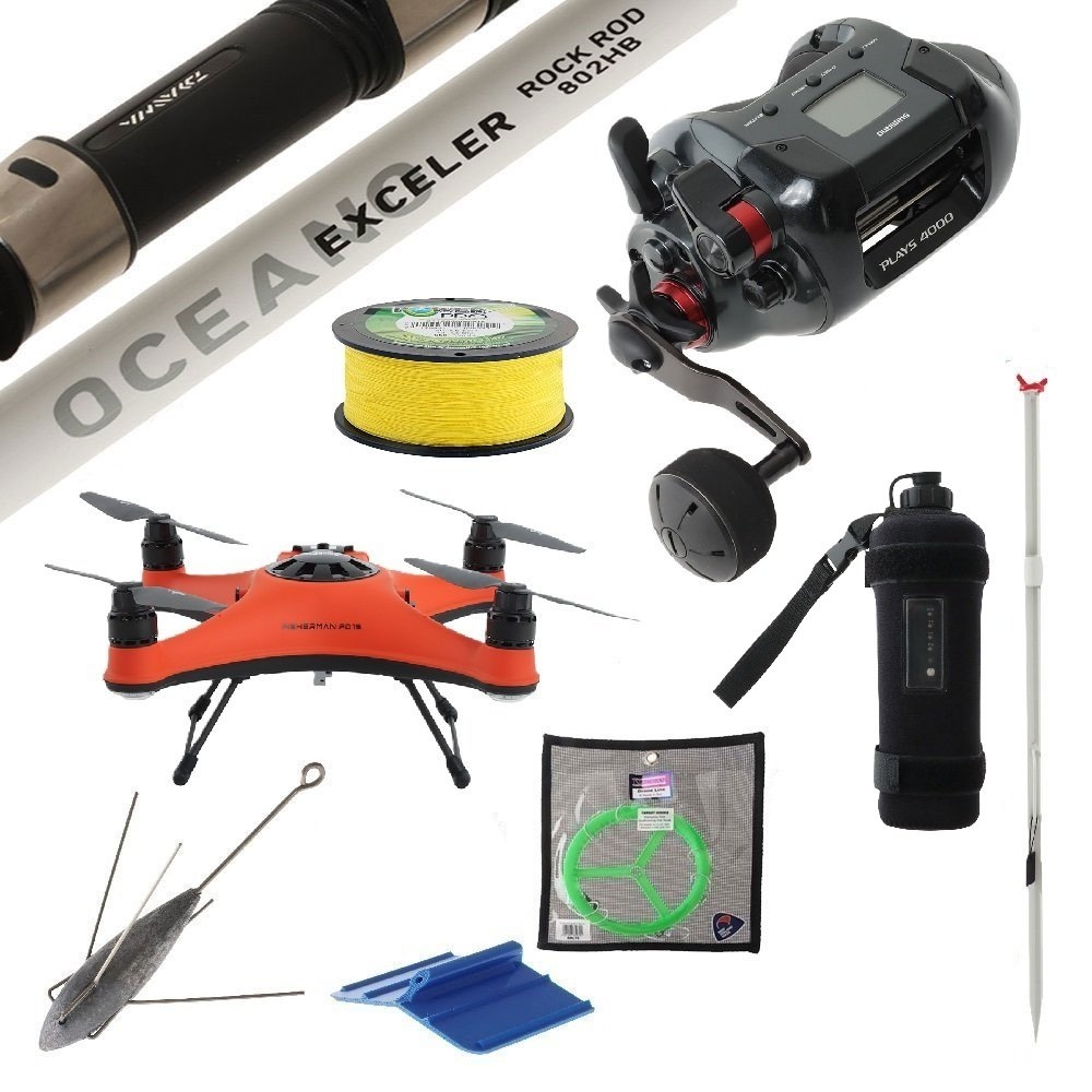 Swellpro FD1S Shimano Plays Electric Drone Fishing Package 8ft 10-15kg 2pc