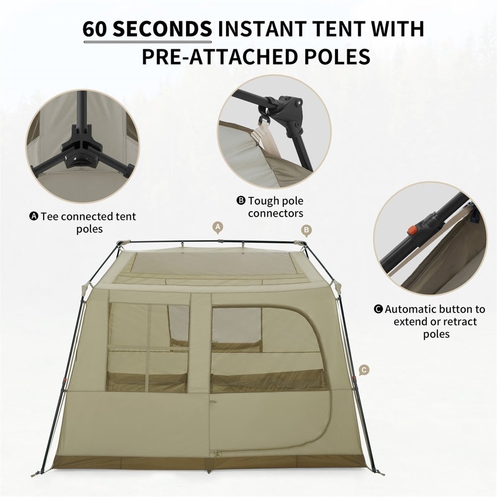 Naturehike Village 6.0 Instant Up 4P Tent with Canopy