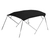 Oceansouth MA-263-2 Stainless Steel 4-Bow Bimini Top 1.7-1.9m Black