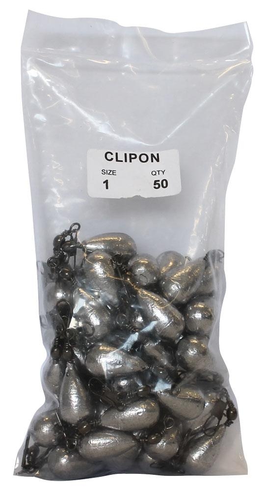 Clip-On Swivel Sinkers Bulk Pack 1oz Qty 50