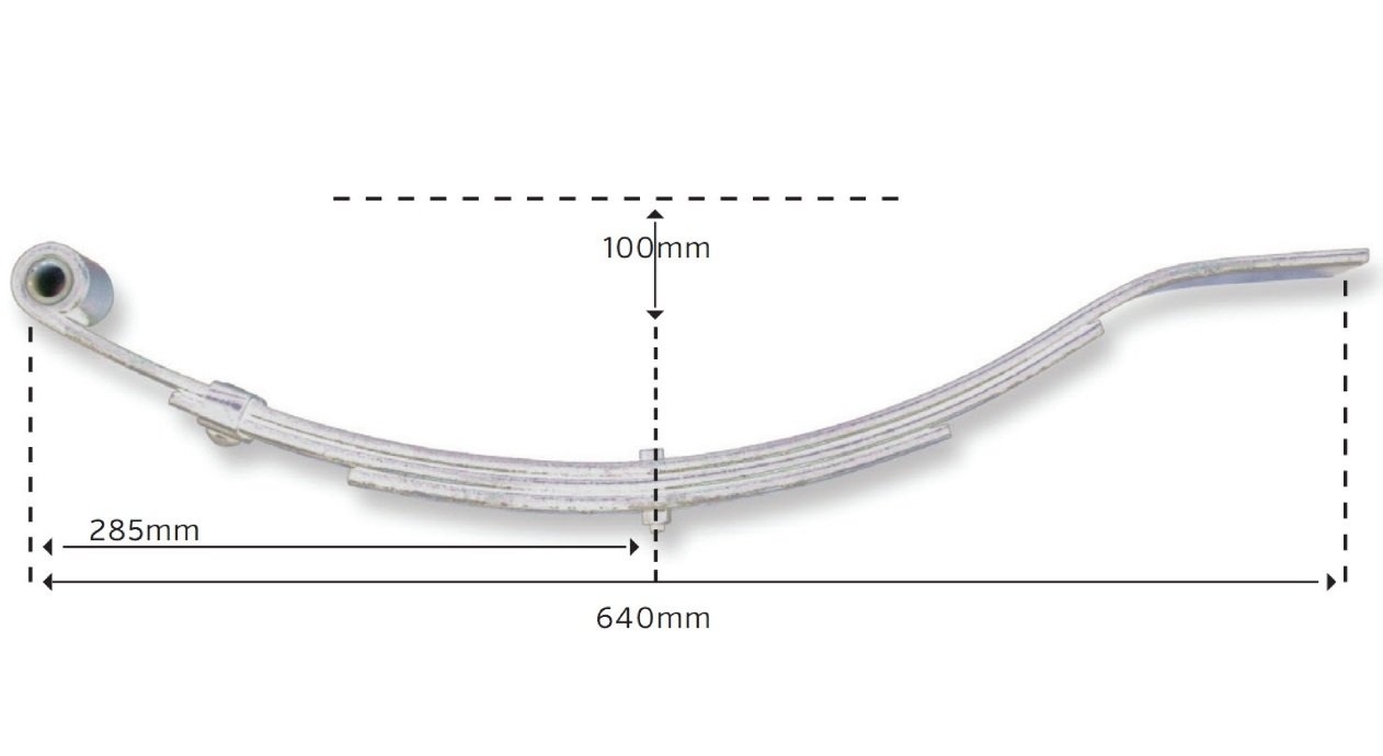 Trojan Multi-Leaf Trailer Spring 640mm 500kg Qty 2