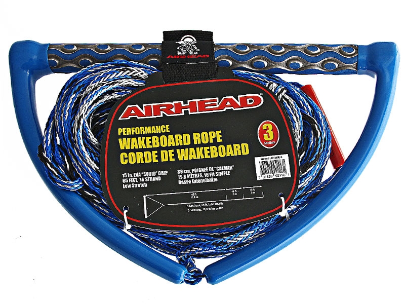 Airhead EVA Grip Handle 3 Section Wakeboard Rope