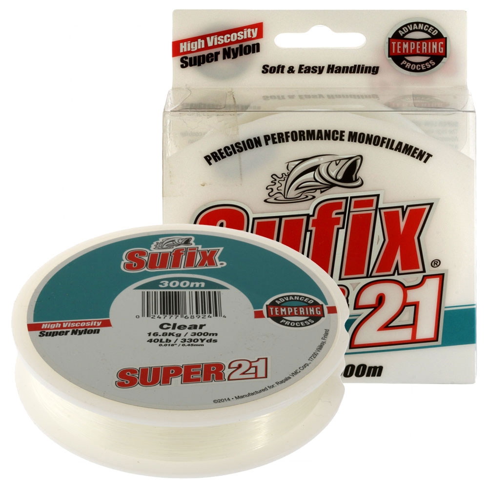 Sufix Super 21 Clear Monofilament 300m 16.8kg 0.45mm