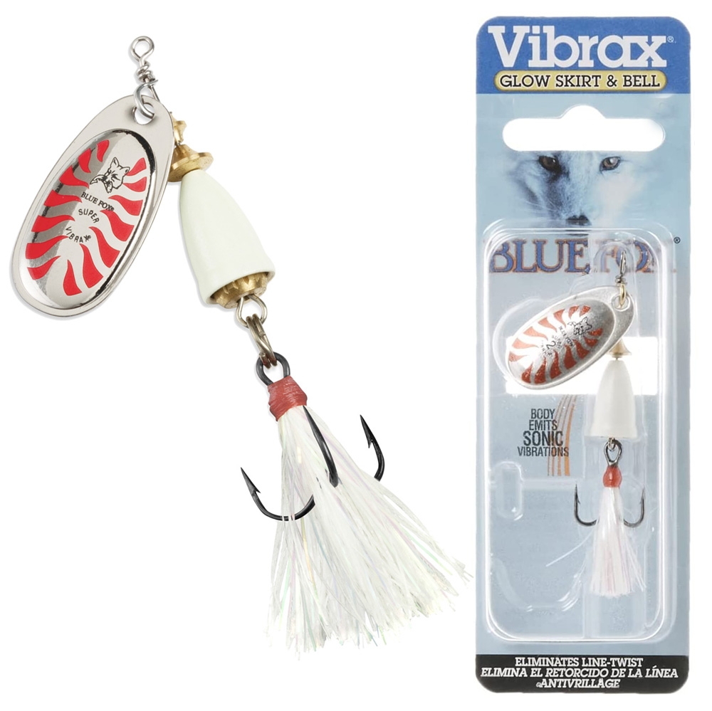 Blue Fox Classic Vibrax Glow Spinner Lure Size 3 8g Glow