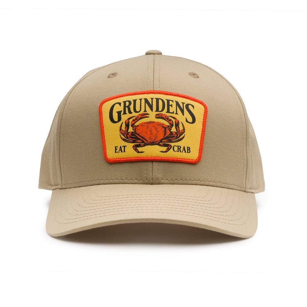 Grundens Eat Crab 312 Snapback Trucker Cap Khaki