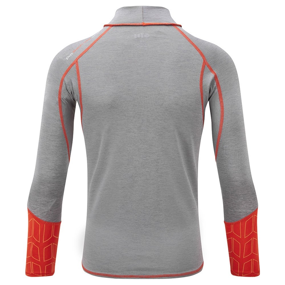 Gill Eco Pro Kids Long Sleeve Rash Vest UPF50+ Grey Melange Small