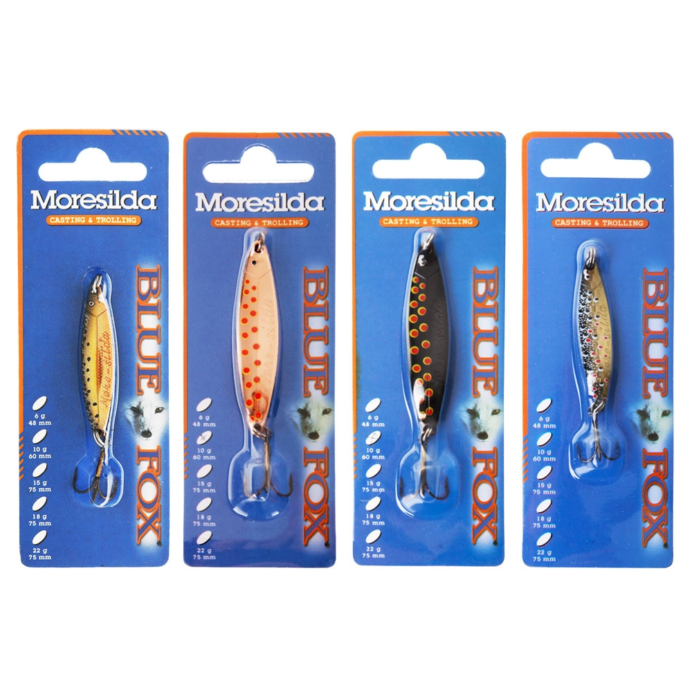 blue fox fishing lures nz Whip Tail 5-Piece Variety Kit Discount Tackle Extra flash is added to the tail with a dressed hook mixed with flashing fibers Buy Blue Fox Moresilda Trout