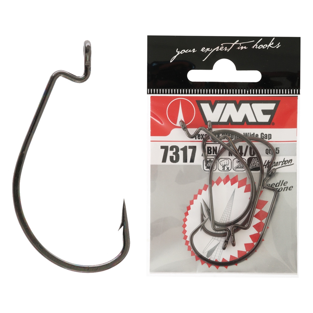 VMC 7317BN 3X Strong Soft Bait Hook 4/0 Qty 5