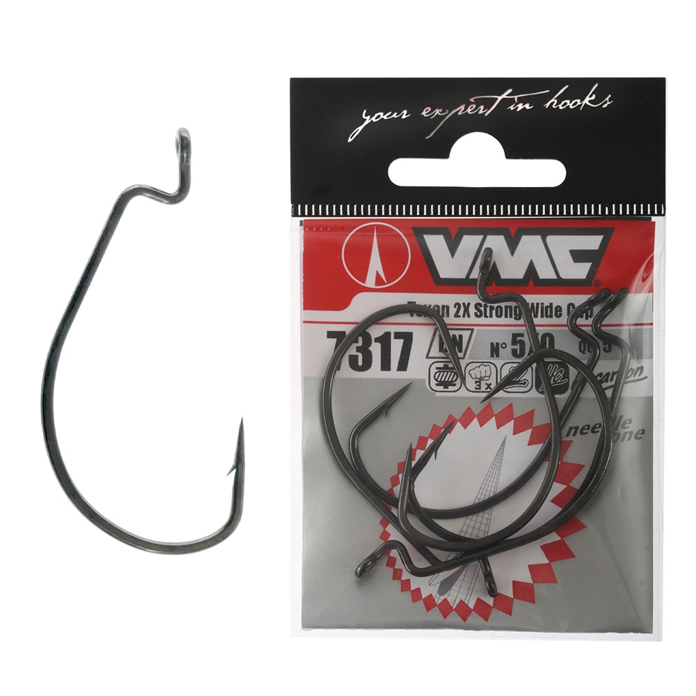 VMC 7317BN 3X Strong Soft Bait Hook 5/0 Qty 5