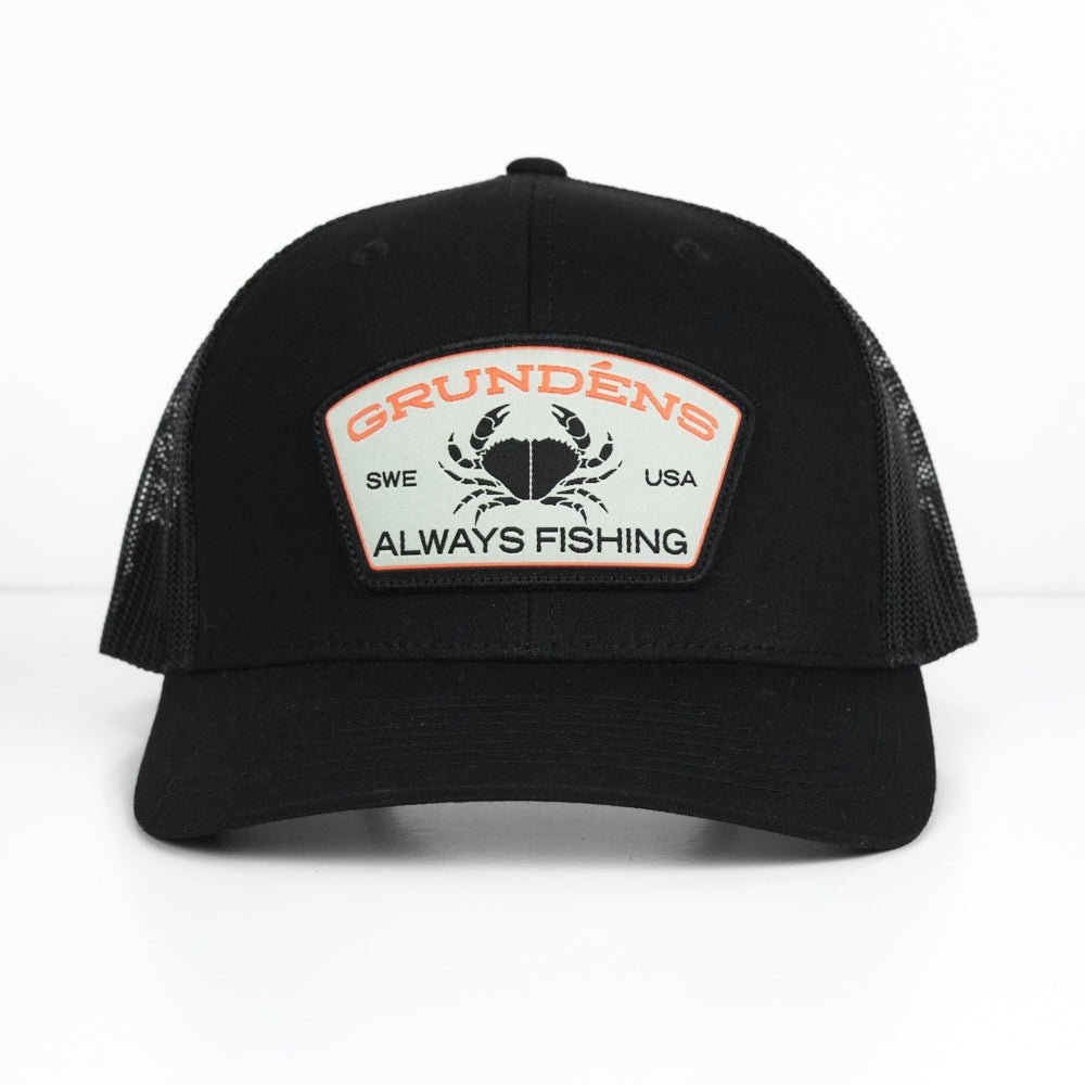 Grundens Always Fishing Snapback Trucker Cap Black