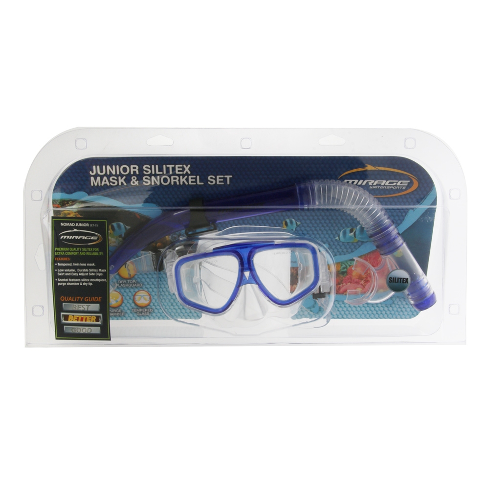 Mirage Nomad Junior Mask and Snorkel Set Blue
