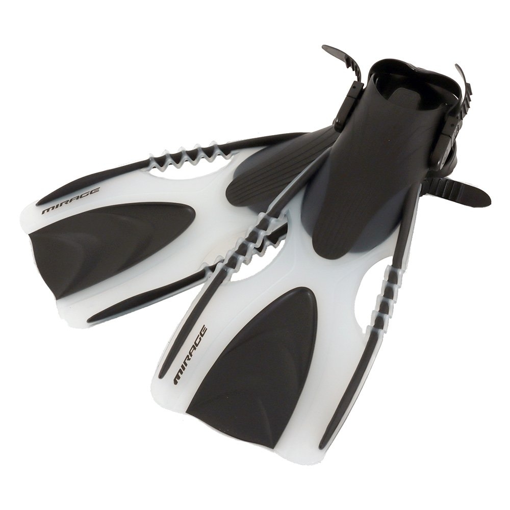 Mirage Talon Open Heel Fins Clear/Black S/M
