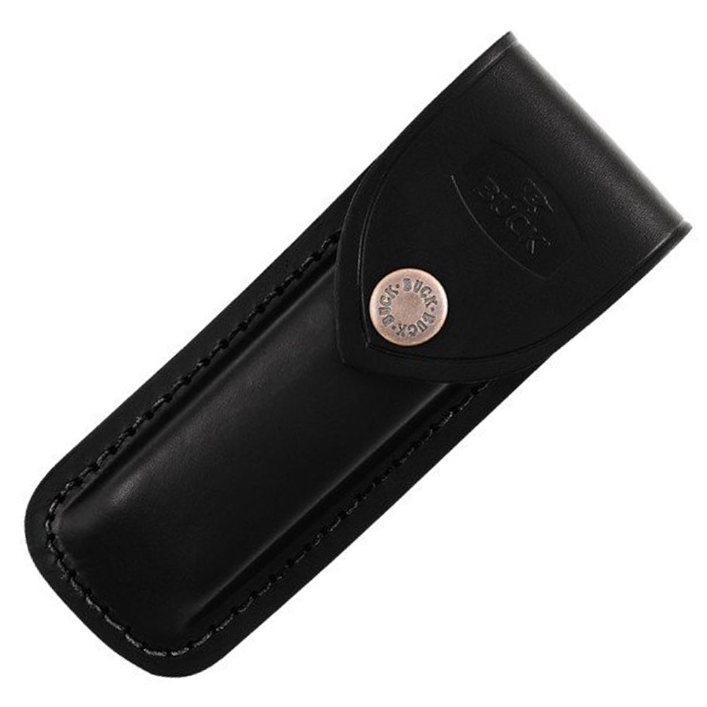 Buck Knives 110 Folding Hunter Knife with Sheath 9.5cm - Finger Grooved