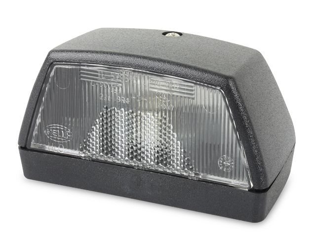 Hella Marine Number Plate Lamp Matte Black 12V Bulb