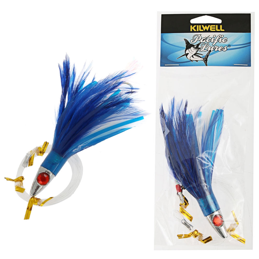 Kilwell Pacific Teaser Lure 150mm Rigged Blue/White