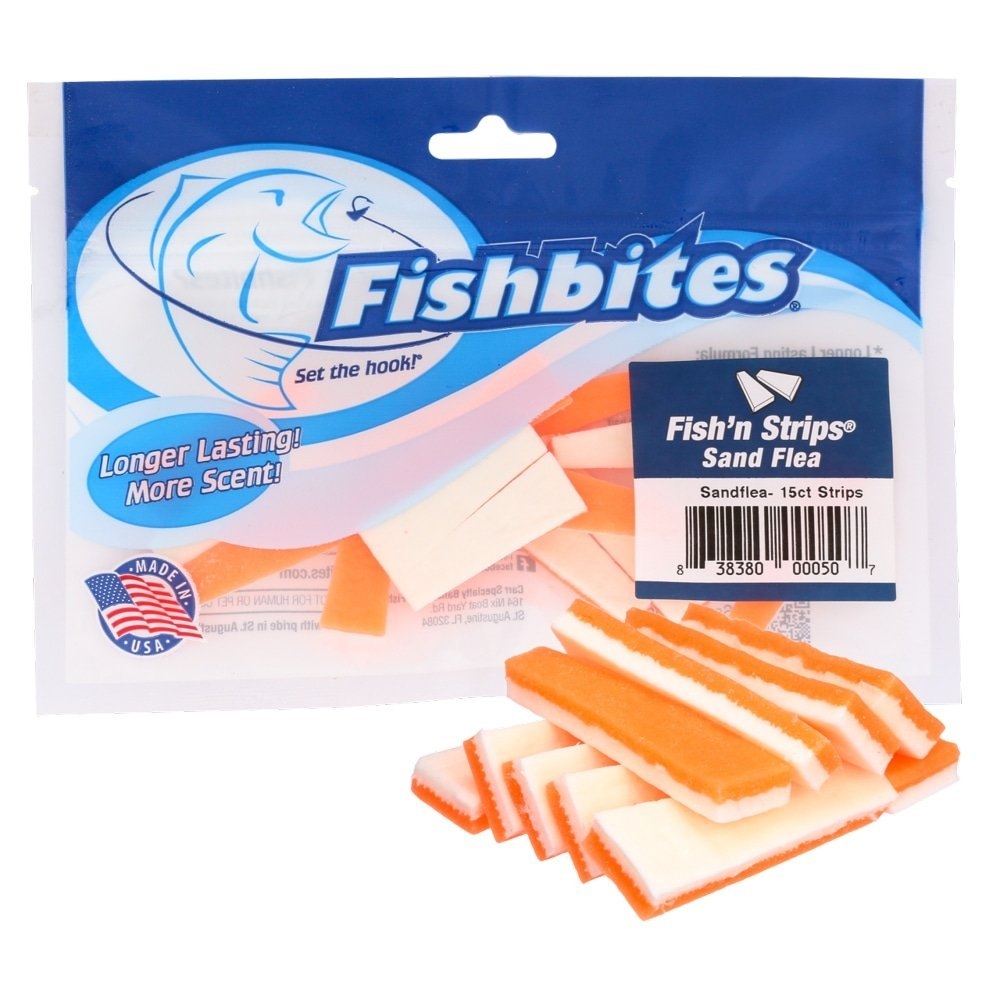 Fishbites Long Lasting Fish'n Strips Sand Flea