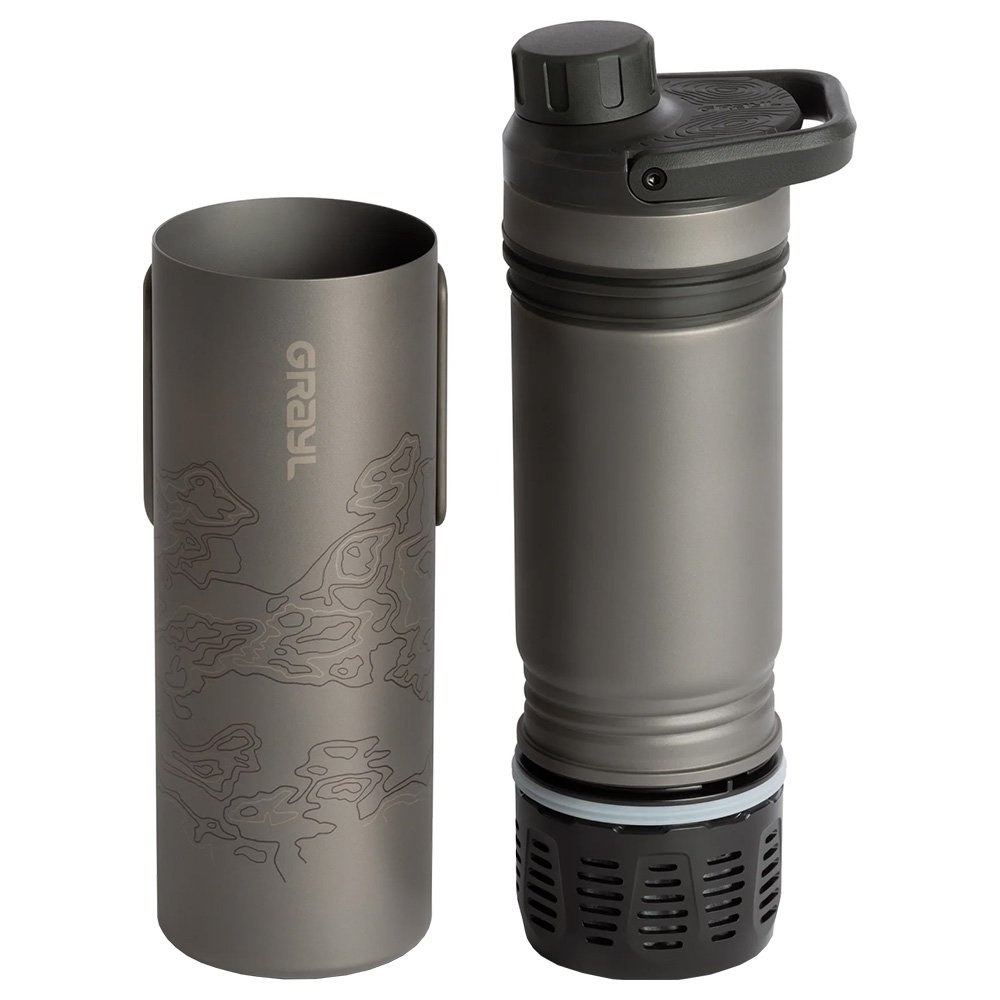 GRAYL UltraPress Titanium Purifier Water Bottle 500ml Covert Black