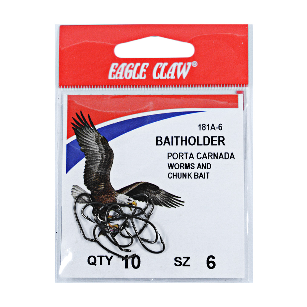 Eagle Claw 181 Baitholder Hooks Size 6 Qty 10